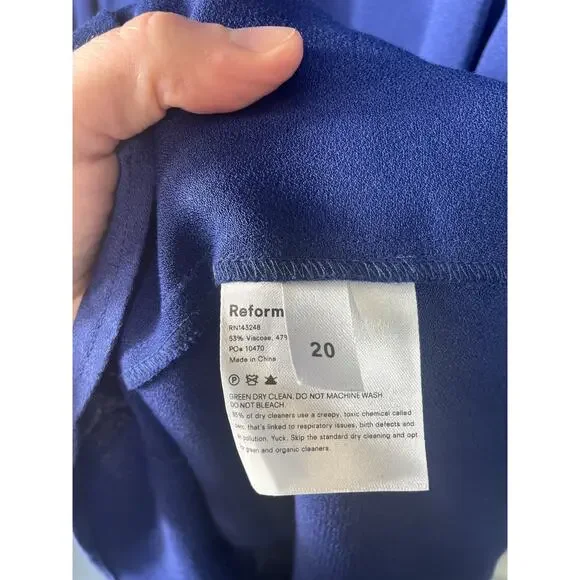 NWT Reformation Hunt Dress Danube Midi Wedding Guest Event Coquette Shower SZ 20 - Picture 10 of 14